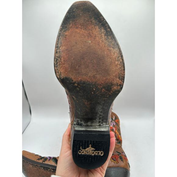 Old Gringo Women's Jasmine Embroidered Flower Brown Leather Western Boot - Picture 11 of 14